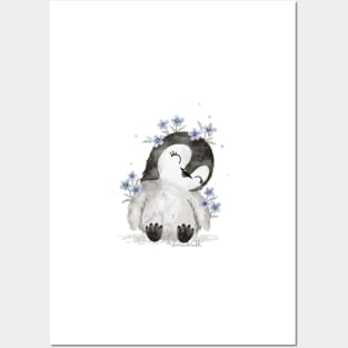 Floral Penguin Posters and Art